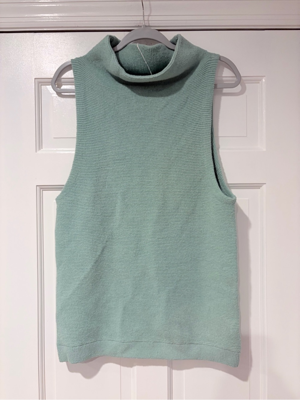 Free People Mint Green Sleeveless Cowl Neck Knit Sweater Tank | Medium - NWT